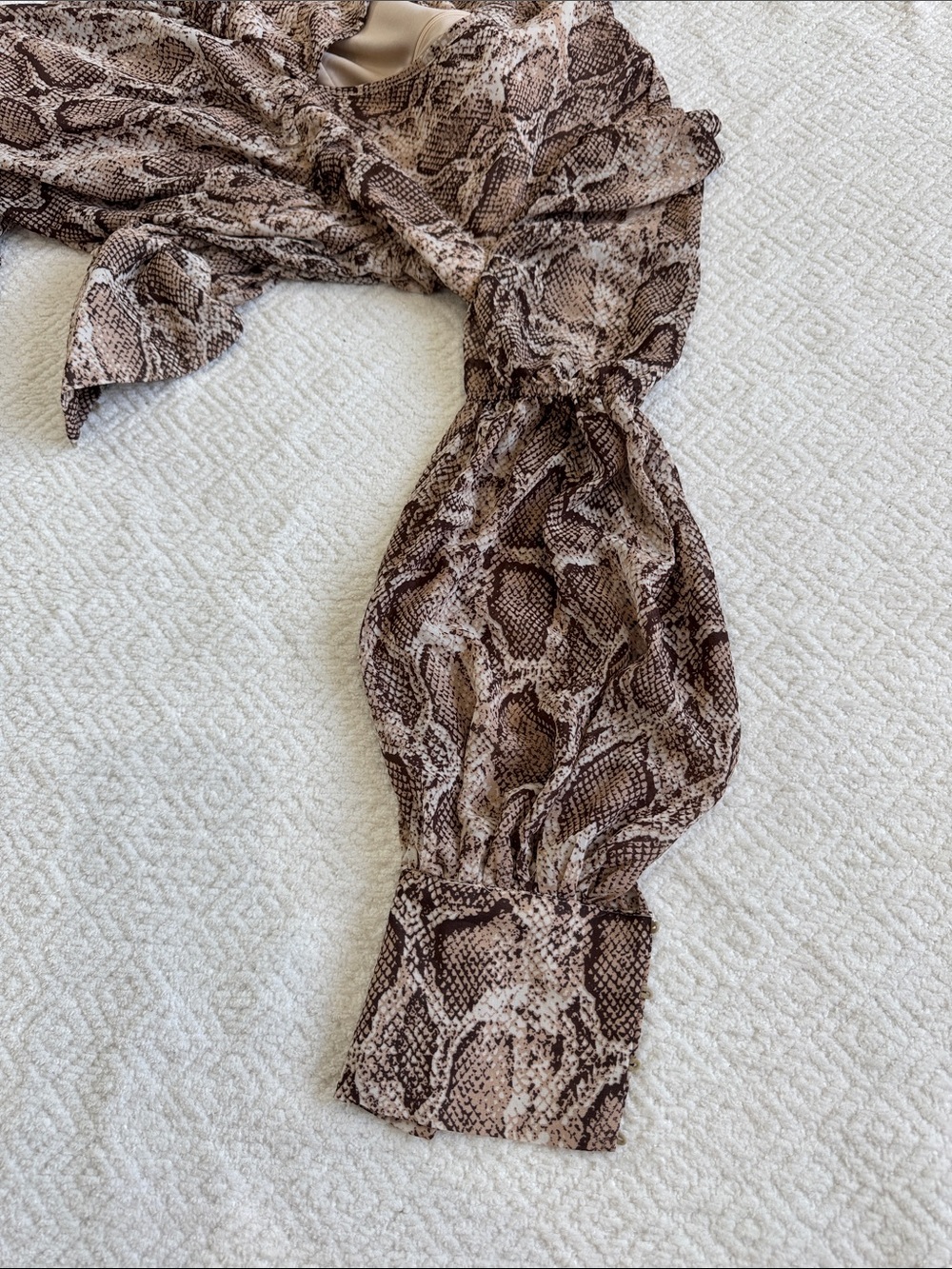NWT Nasty Gal Snake Print Mini Dress in Brown Sz 4 - Picture 10 of 10